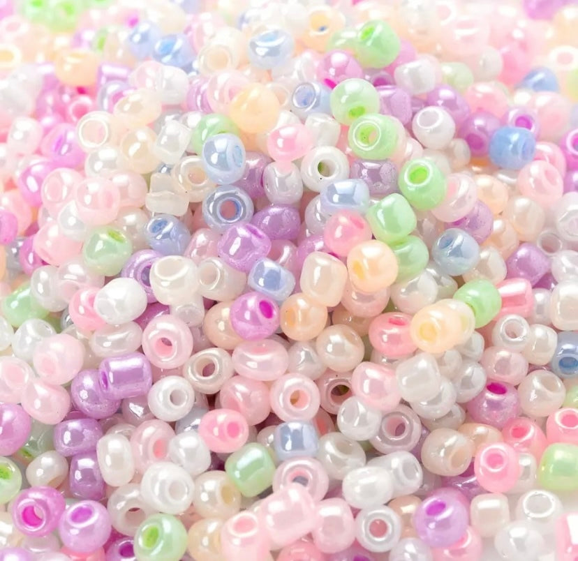 200 pastelperler i glas