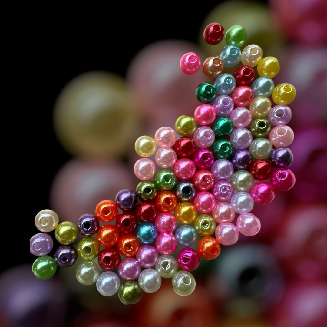 6 mm glansperler a 100 stk