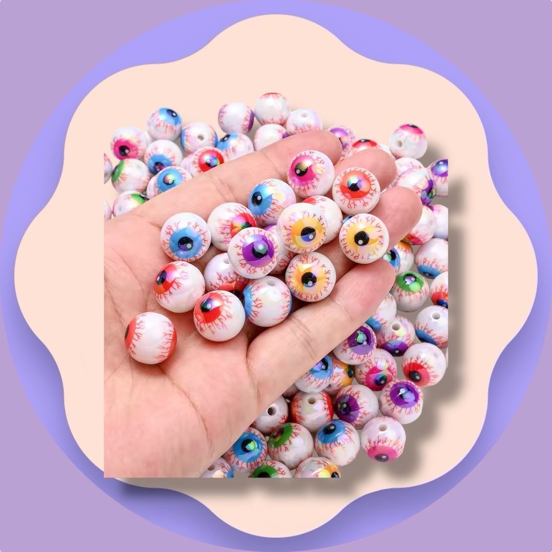 Spooky eyes perler - store