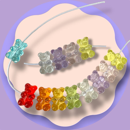 Gennemsigtige bamser til elastiksnor